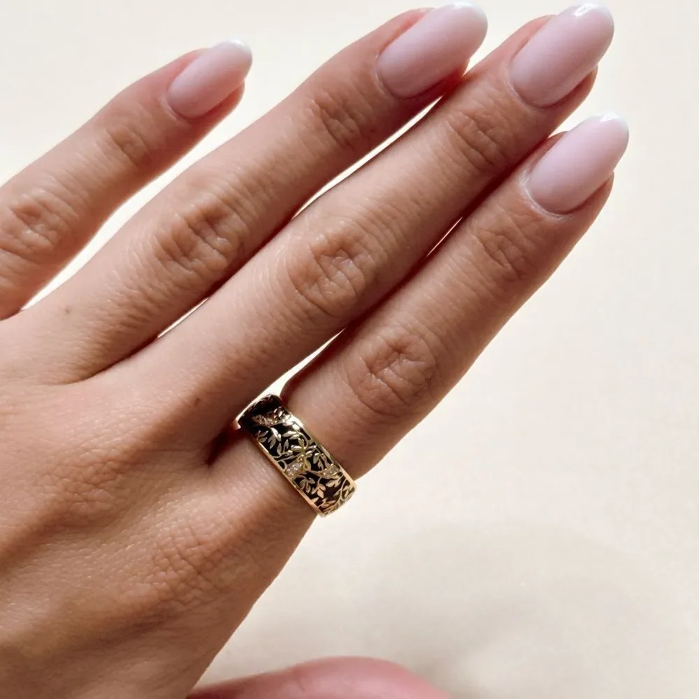 Boho Floral Ring S958 - Picture 3 of 5